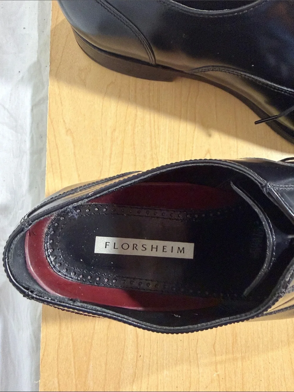 Florsheim Black Leather Cap-Toe Derby Dress Shoes